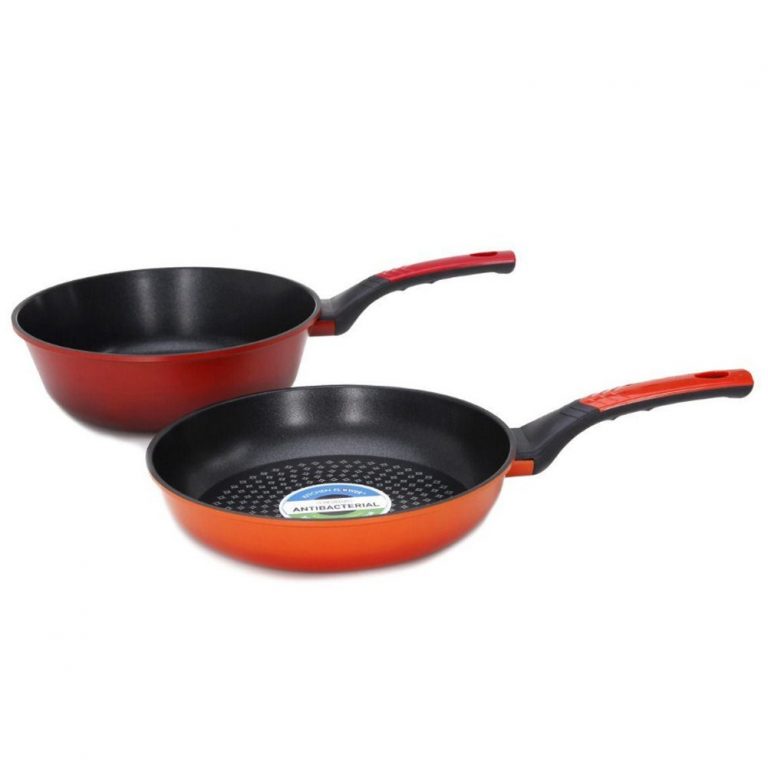 KITCHEN FLOWER FryPan Work Pan 11inch 2P Chemflon Anti-bacterial ...