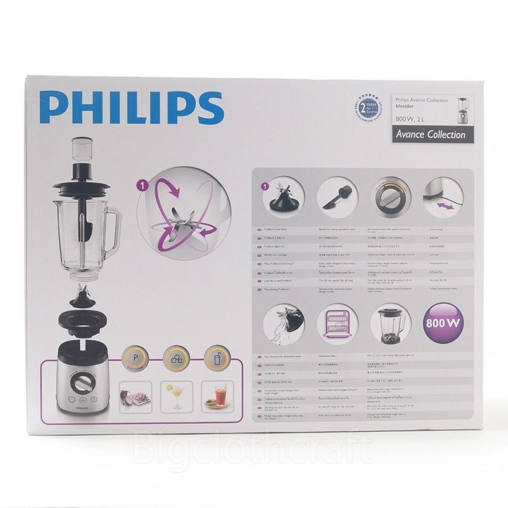 Philips Hr2195 Avance Collection Glass Jar Smoothie Ice Crush Blender 220v  – Korea E Market