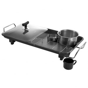 SK Magic Portable Diamond Coating Electric Wide Grill Pan BBQ Party Full-SET For Outdoor Camping 220V
