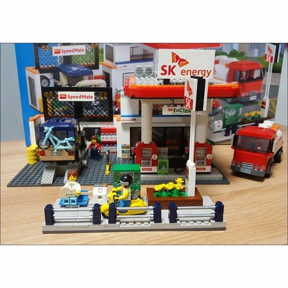 OXFORD ST33324 Town Gas Station Oil Building Block Set ABS 1009pcs Korea E Market