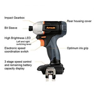 AIMSAK AI618M3 Cordless Charged IMPACT DRIVER Body Tool Only 18V Li-ion 5.0Ah MADE IN KOREA