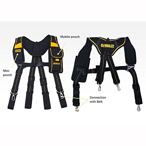 DWST80915-8 Suspenders Pro Work Tool Belt Mobile Pouch Dewalt 