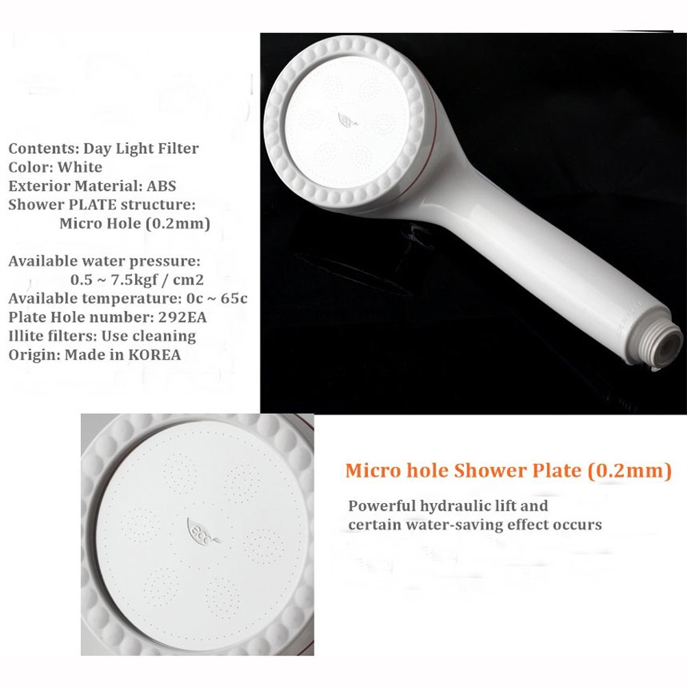 Wind Storm Shower Head Negative Ion Illite Filter Water Saving Made in Korea 