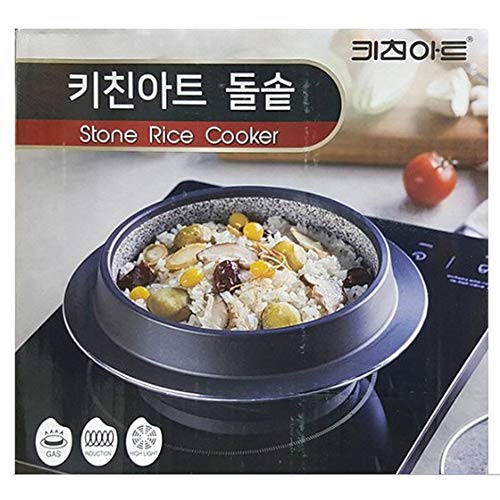 Stonelee] Korean Traditional Stone Caldron, Multi-Purpose Stone Hot Pot  (A-1 Type), Cooking Tools