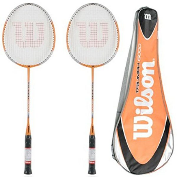 [Wilson] Triumph 6000 Badminton Racket Orange 675mm 100g Racket 2p ...