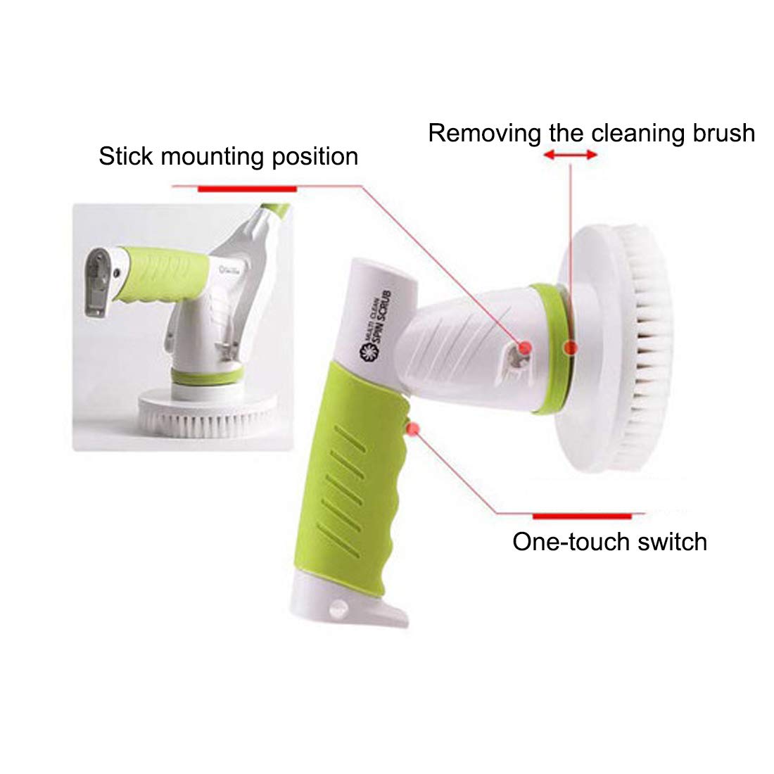  Electric Spin Scrubber,Electric Cleaning Brush with 3 Brush  Heads,Cordless Portable Scrub Brush,Handheld Shower Scrubber Suitable for  Bathroom/Tiles/Floor/Bathtub/Kitchen : Industrial & Scientific