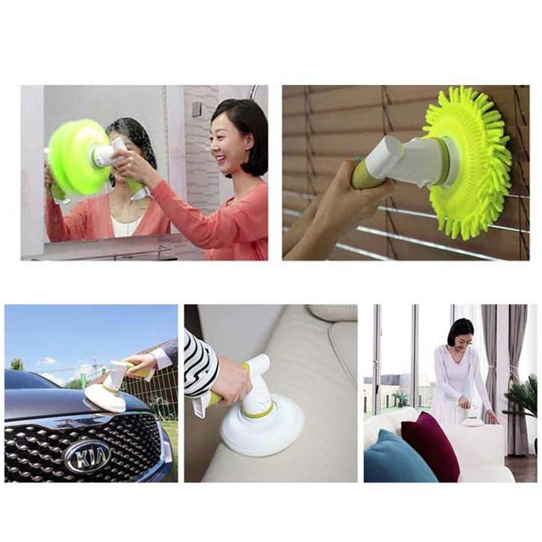  Electric Spin Scrubber,Electric Cleaning Brush with 3 Brush  Heads,Cordless Portable Scrub Brush,Handheld Shower Scrubber Suitable for  Bathroom/Tiles/Floor/Bathtub/Kitchen : Industrial & Scientific