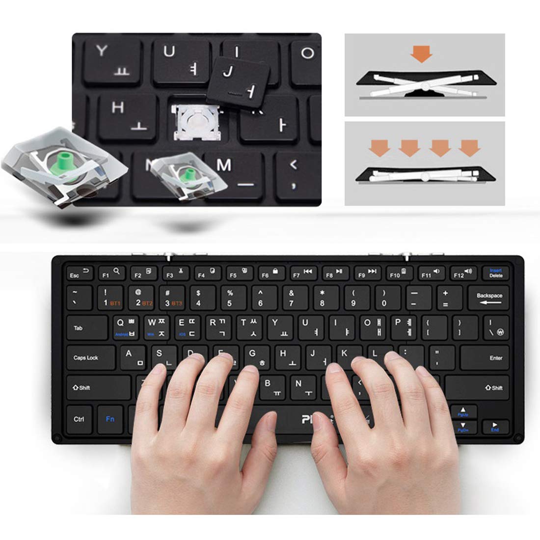 Inote Multi Pairing 3.0 Wireless Bluetooth Keyboard, Korean