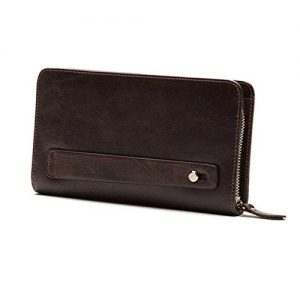 Bistern Cowhide Men`s Bag Dark Brown Simple Design Daily Classic Design