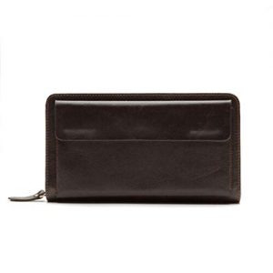 Bistern Cowhide Men`s Bag Dark Brown Simple Design Daily Classic Design