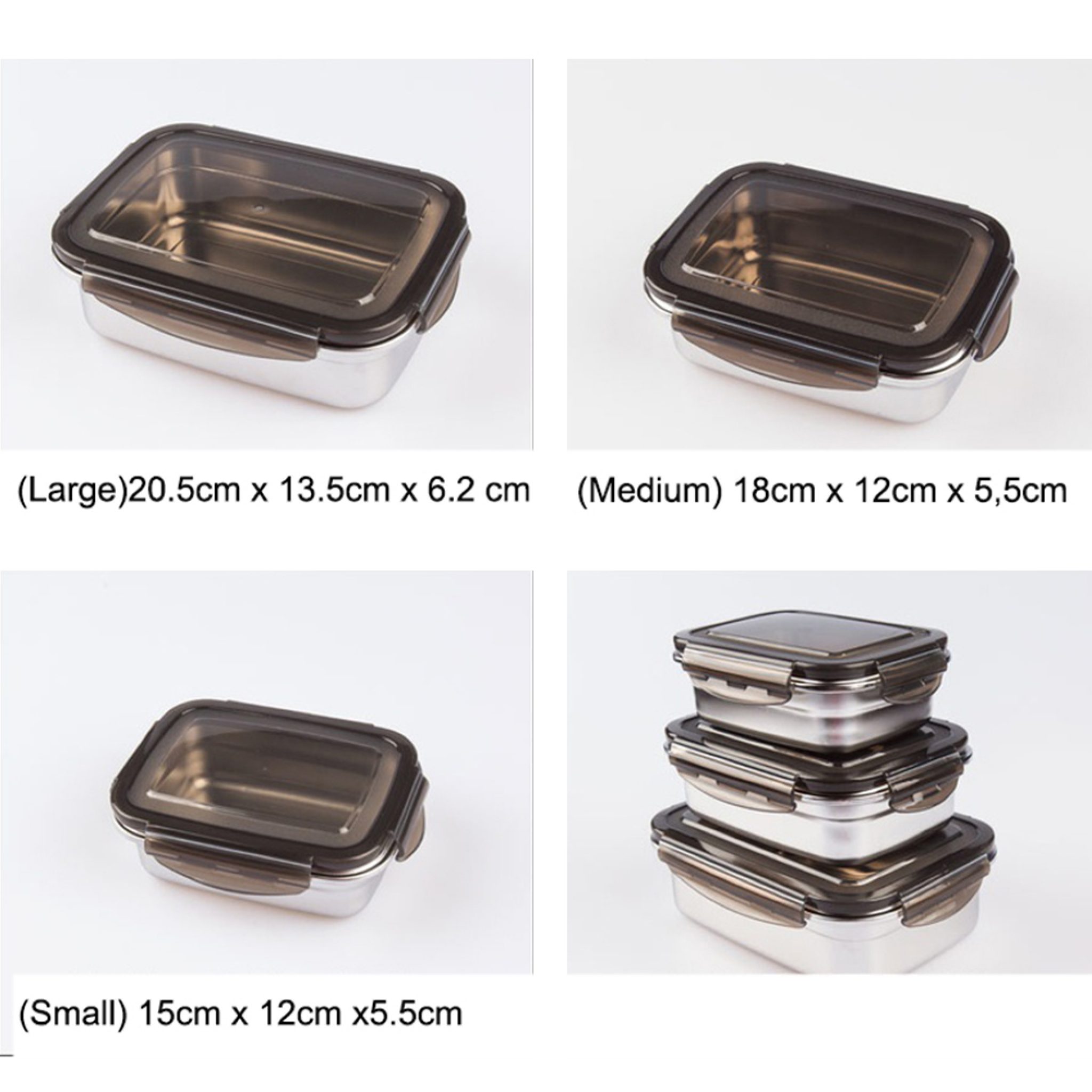 TULGIGS Rectangular Stainless Steel Handy Food Container 350ml 1ea