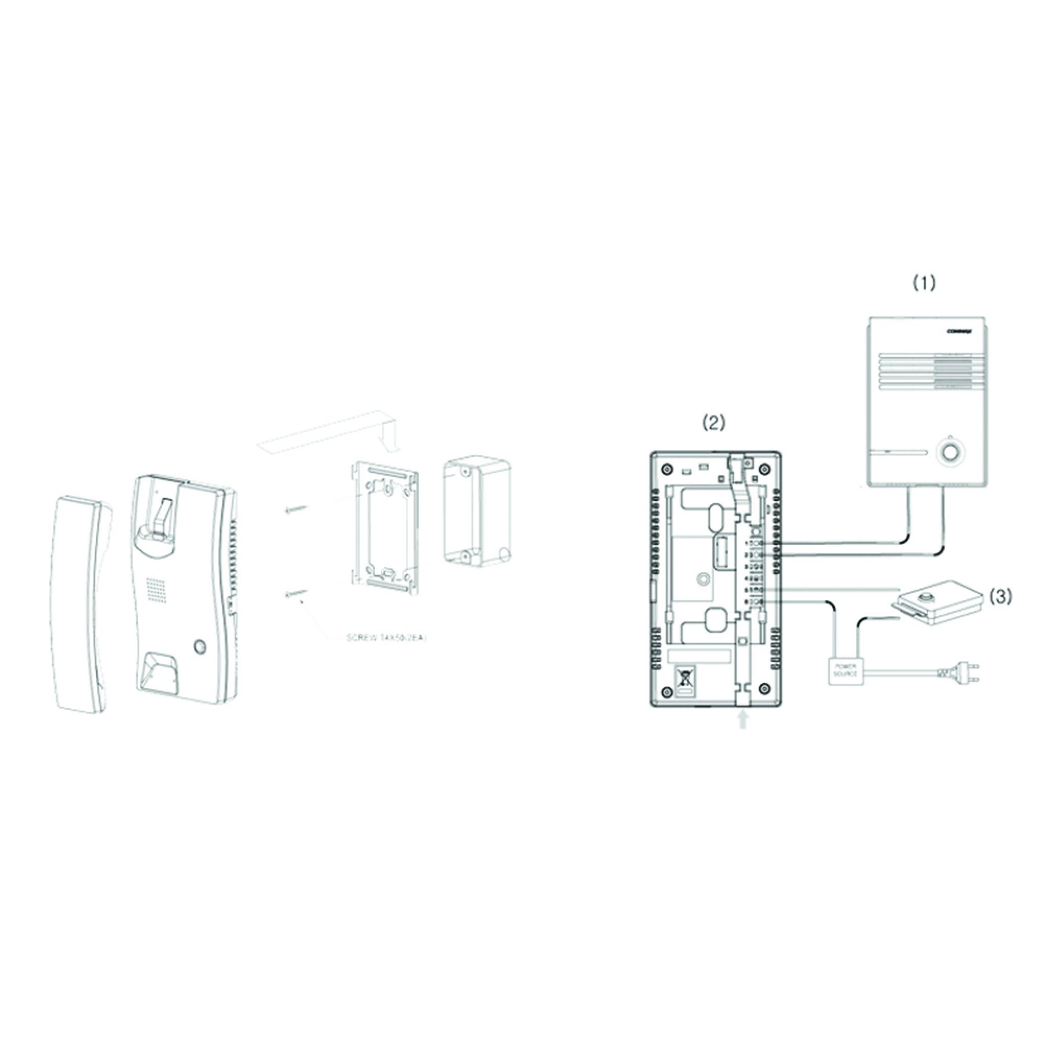 Commax dp 2s схема подключения