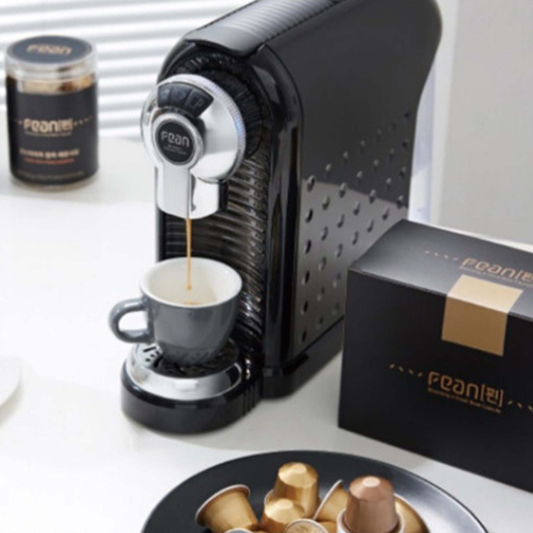 FEAN Capsule Coffee Machine 220V Black Capsule Coffee Machine Espresso Coffee Maker Image7 2048x2048 