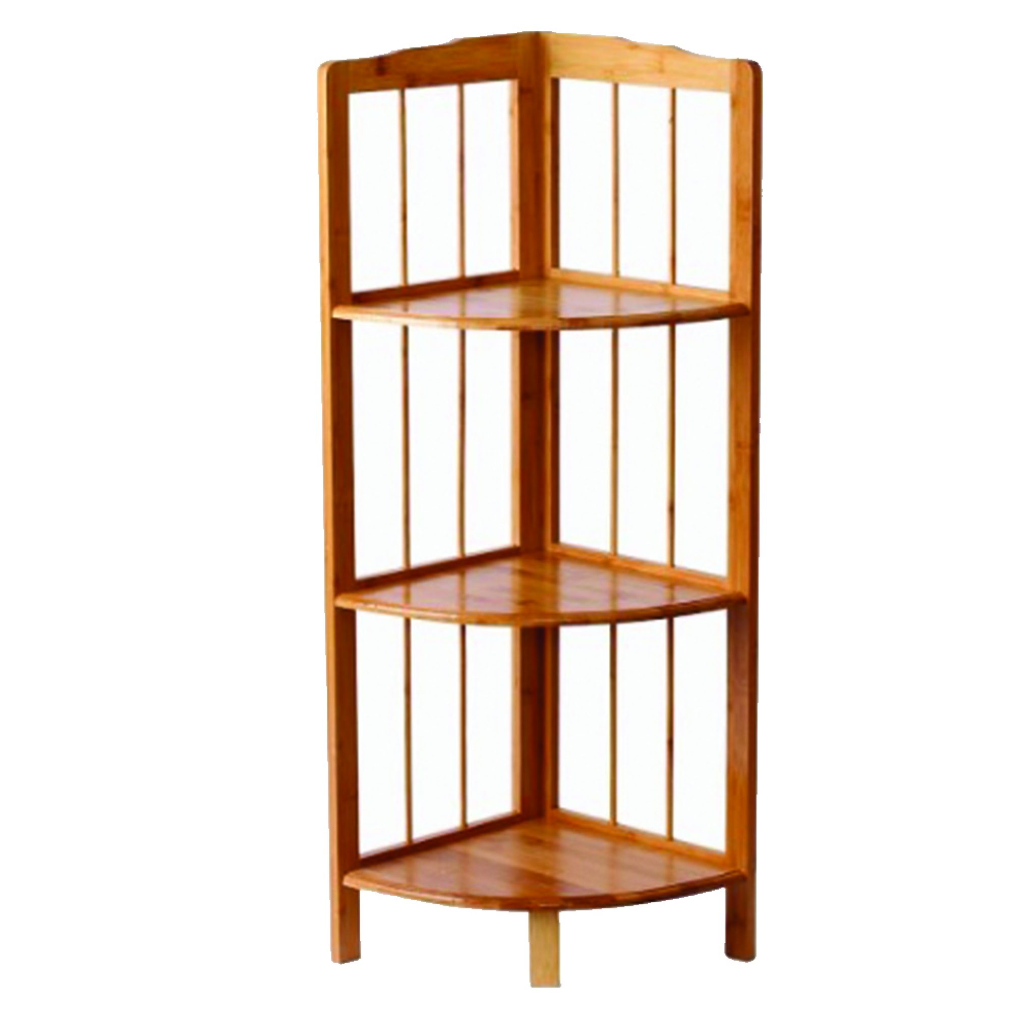 TULGIGS 3 Tiered Bamboo Corner Shelf Rack Organizer Holder Bookcase ...
