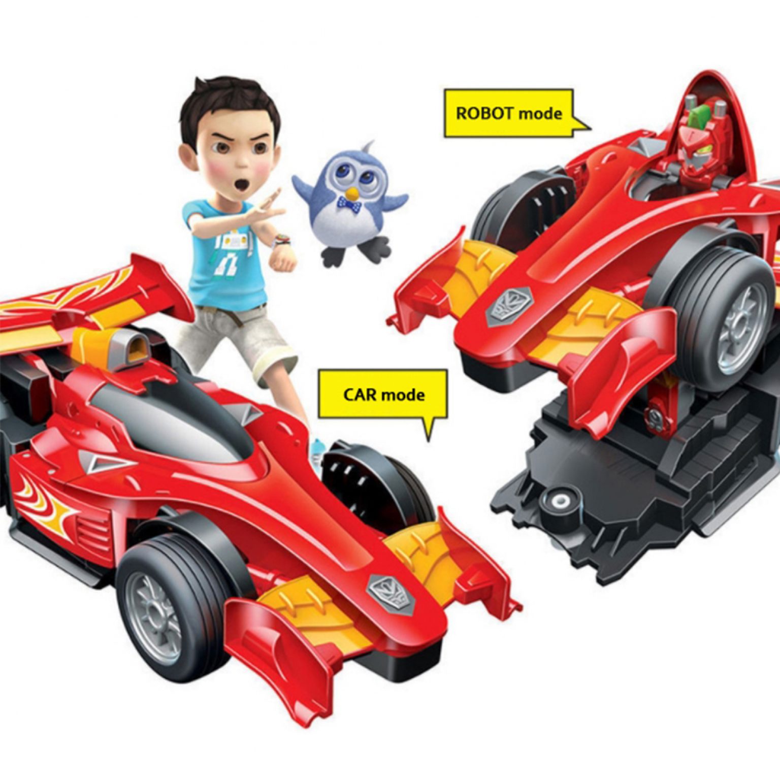 red car transformer toy