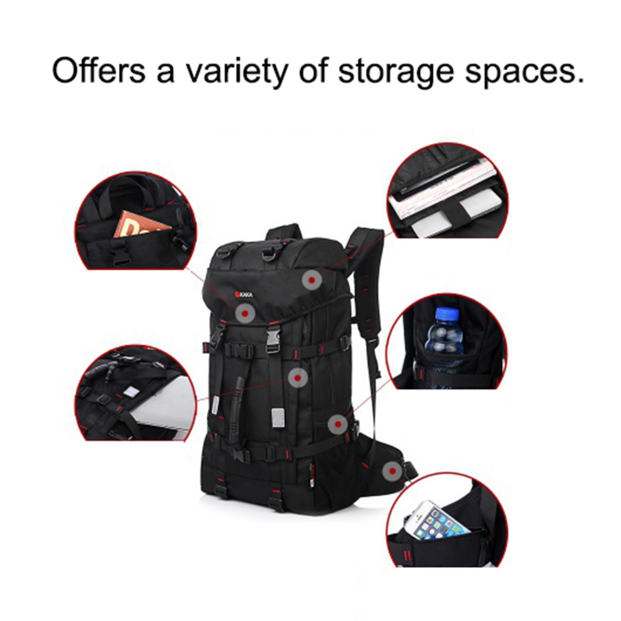 Travel Backpack Dump Backpack Bulk Storage with Various Materials 55 ...