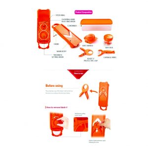 TULGIGS 2 way Safe Slicing Chopping Knife with Storage Box For Vegetable,Pumpkin,Onion,Potato,Radish,Carrot TV Home Shopping