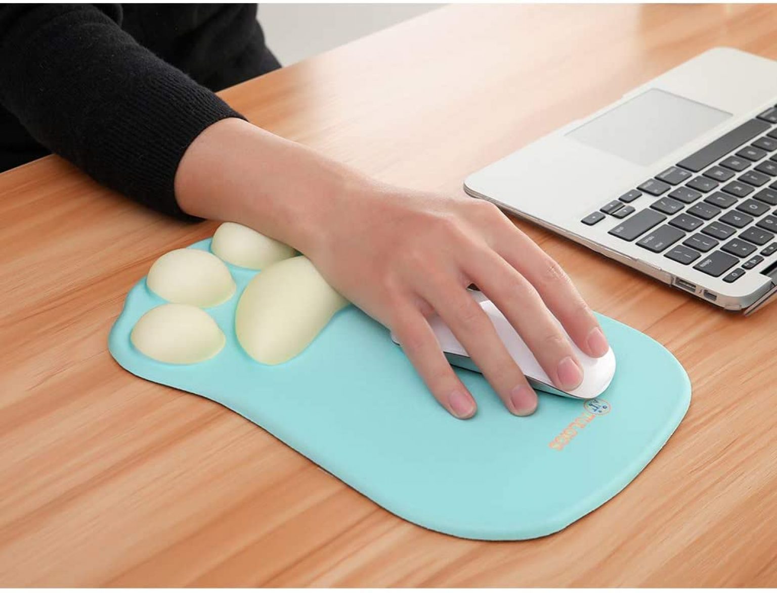 Computer Mousepad Wrist Support Rest Unique Cute Cat Paw Ergonomic Mouse Pad Non Slip Pu Base 0120