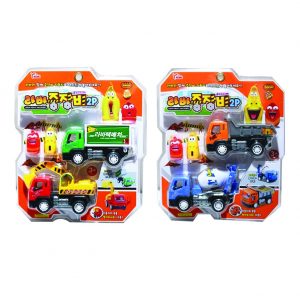 Larva Figures Heavy Equipment Car Truck, 2 Toy Cars Assorted Color