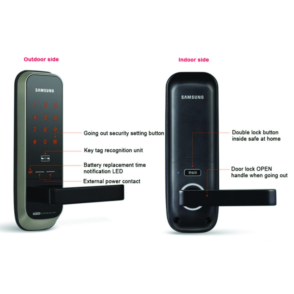 Samsung SHP-H20 Smart Digital Door Lock 2-way Password + Key tag