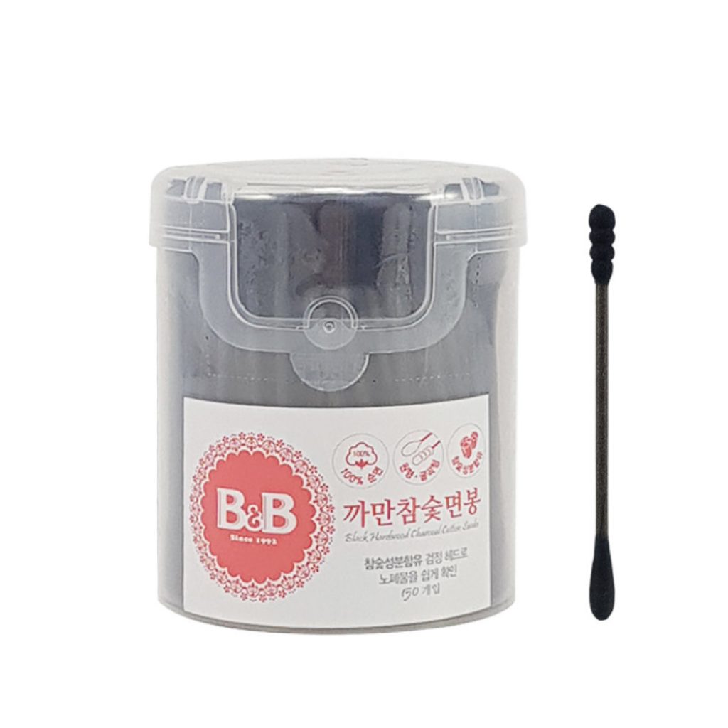 B&B Cotton Swab (Black Hardwood Charcoal Cotton Swabs 150P) Excellent