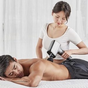 Dr.Well Uptension Flex Handheld Percussion Massage Gun 100 ~ 240V – Deep Tissue Massager Drill Massasing for Sore Muscle and Stiffness – Quiet, 4 Level Speed High-Intensity Vibration – Quick Rechargeable Device