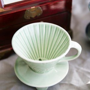 PARTY CRAFTZ Celadon Coffee Dripper Hand Drip Set For 1 ~ 2 People