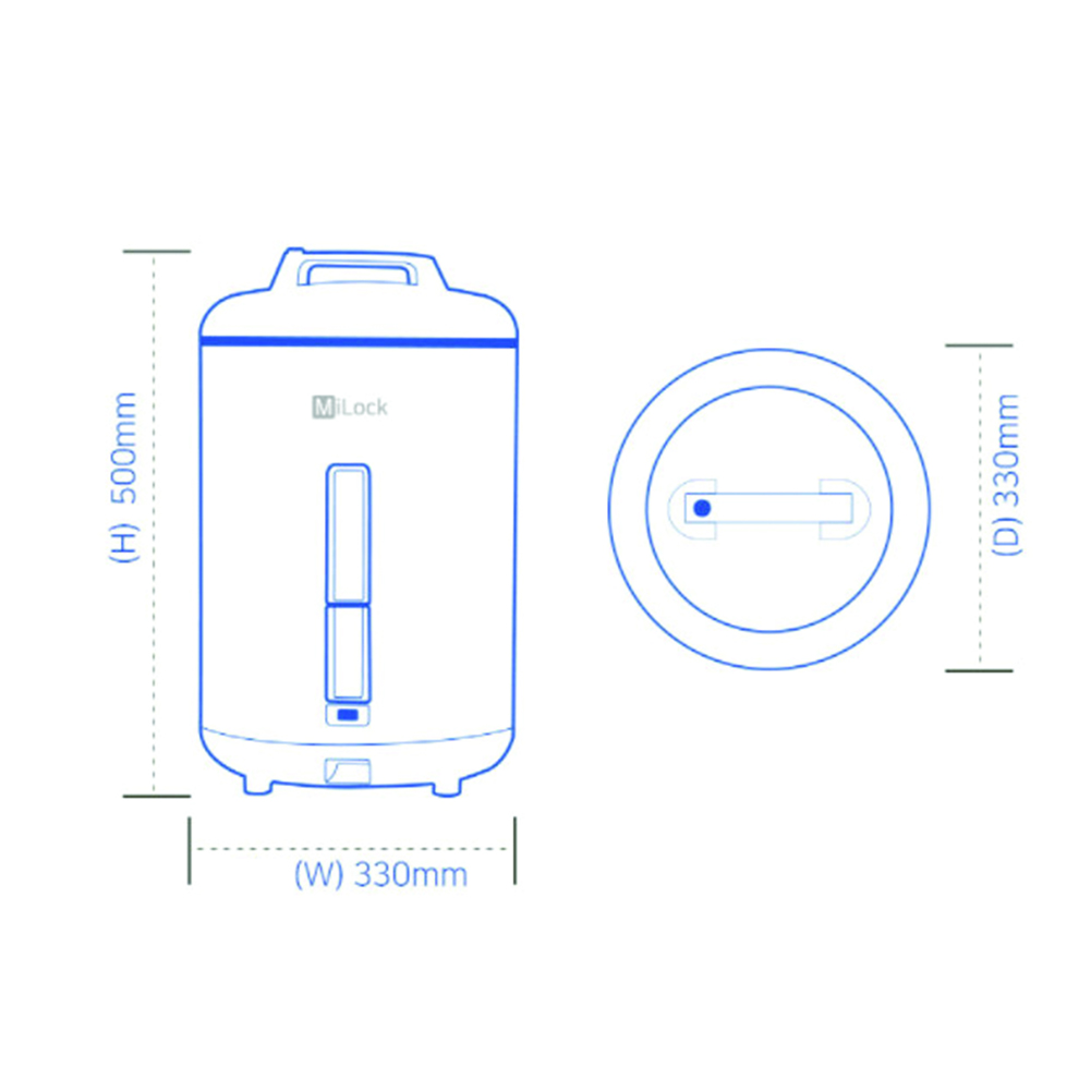 MILOCK Vacuum Rice Storage Container Mixed Grain Food Storage 20kg Capacity  Korea – Korea E Market