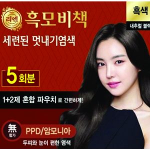 REBN Heukmobichaek Hair dye 60g x 5 servings x 2 Pakc Natural Black