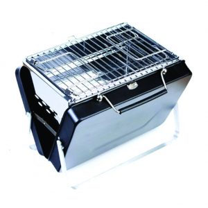 TULGIGS 007 Suitcase Type Folding Mini BBQ Grill Barbecue Grill Portable Barbecue Stove Food Charcoal Stove with Non-Stick Baking Tray Wood Burning Stove Camping Cooking