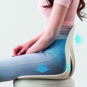 TULGIGS Spinal support Wider Posture Correction Chairs Pain Relief Floor Chair + Cushion (Random Color)