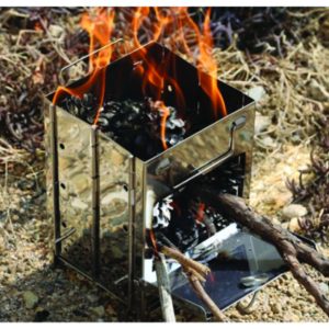 TULGIGS Portable Mini Fire Wood Stove with Carry Bag for Outdoor Camping, Fishing