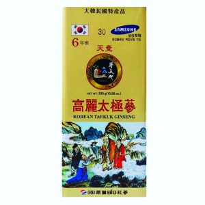KOREA TAEKUK GINSENG Heaven Grade 6 Year Korean Taekuk  Dried Red Ginseng Roots (300g) [30 ROOTS] Made In Korea