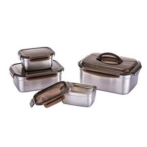 Kitchen Flower Stainless Steel Storage Set 8P BPA Free Made in Korea