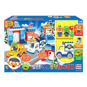 PORORO Police Build Block Play Figure Sticker Set Toy Baby&Kids Korea Animation