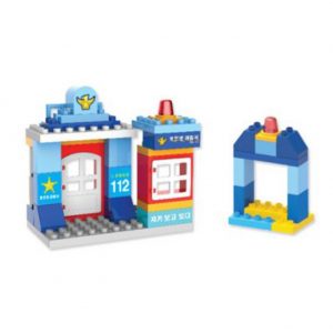 PORORO Police Build Block Play Figure Sticker Set Toy Baby&Kids Korea Animation