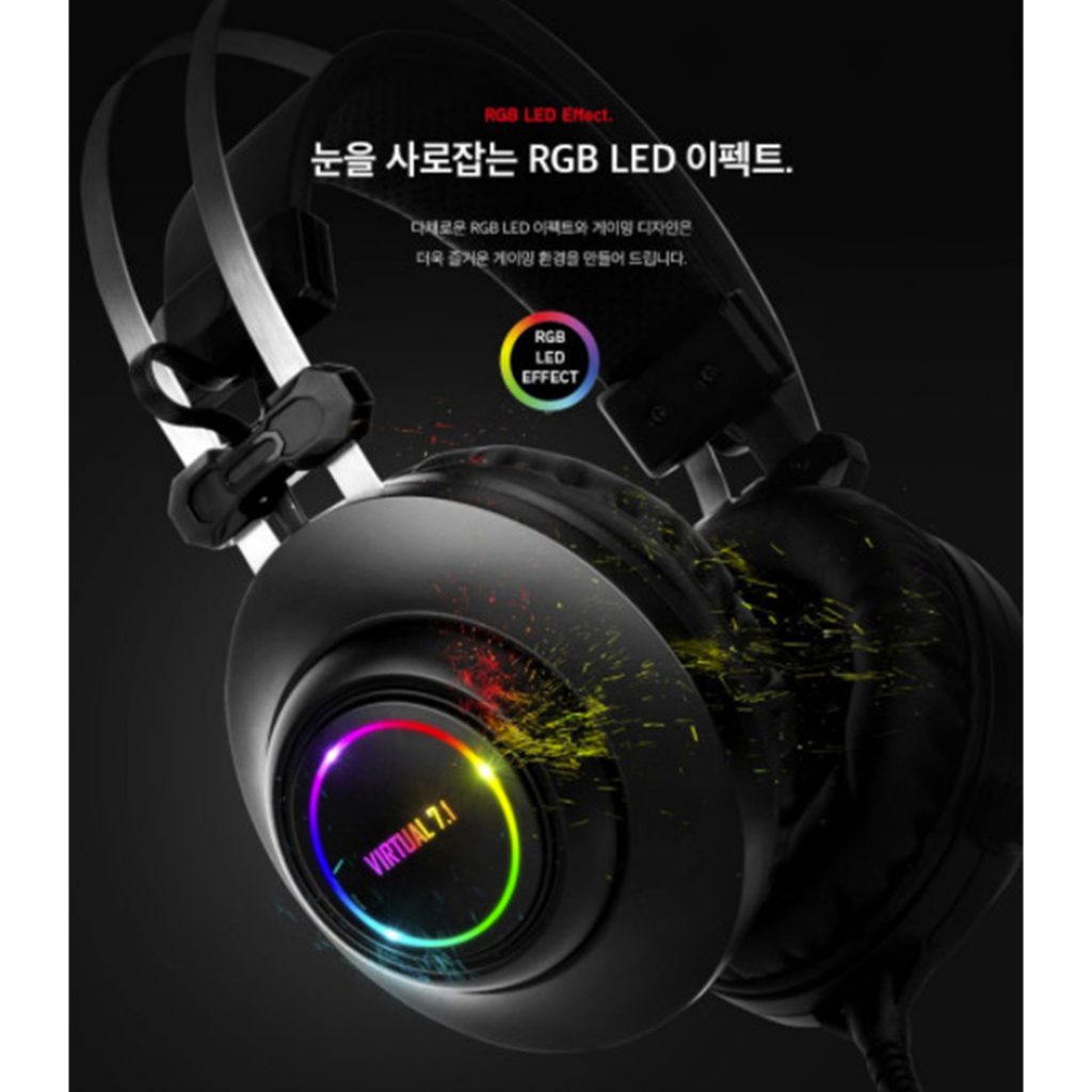 ABKO Hacker N550 ENC Gaming Headset RGB 3D Sound Noise Cancelling Mic ...