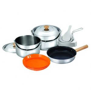 KOVEA Delux Coppel Portable Pots & Pans For Outdoor Camping Stainless 3 Ply Cookware For 6 ~ 7 People