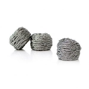 TULGIGS 304 Stainless Steel Scrubber Sponge Piece of 3 for Removing Tough Dirt, Grease, Oil or Stains from Dishes, Pots, Stovetops, Drip Pan, Cookware, Kitchenware Made In Korea