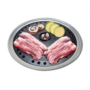 Korea Cauldron Lid BBQ Pot Nonstick Indoor Outdoor Barbecue Aluminum Grill Plate Pan 13″(33cm)