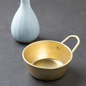 TULGIGS 4 pcs of Single-handed Nickel Silver Makgeolli Bowl, Korea Raw Rice Wine Glass Dongdongju Cup Made in Korea