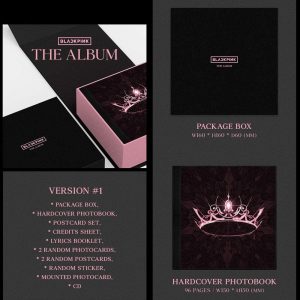Blackpink 1st Full Album The Album Set (Version 1,2,3,4) (Incl. Blackpink Transparent Photocard Set)