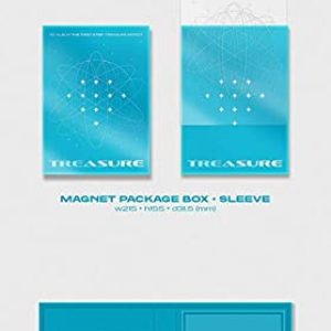 Treasure – The First Step : Treasure Effect [Blue ver.] (1st Album) [Pre Order] CD+Photobook+Double-Sided Folded Poster+Others with Tracking, Extra Decorative Stickers, Photocards
