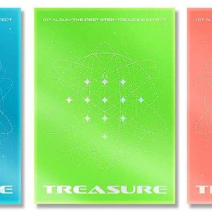 Treasure 1st Album [THE FIRST STEP : Treasure Effect] Set (Blue, Green, Orange version) (Incl Pre-order Benefits : Find Treasure Scratch Card, AR Photocard, AR Photo board, Double sided Poster (Folded))