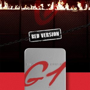 YG Entertainment EUN JI Won – EUN JIWON The 6TH Album : G1 [Red ver.] (Vol.6) CD+52p Photobook+Tin Case+Accordion Photo Postcard+Sticker+Photocard+Folded Poster