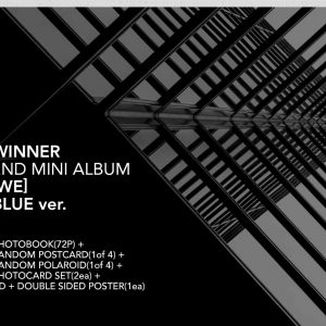 YG Winner – WE [Blue ver.] (2nd Mini Album) CD+72p Photobook+Postcard+Polaroid+2Photocards+Double Side Folded Poster+Double Side Extra Photocards Set