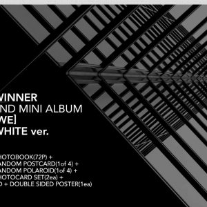 YG Winner – WE [White ver.] (2nd Mini Album) CD+72p Photobook+Postcard+Polaroid+2Photocards+Double Side Folded Poster+Double Side Extra Photocards Set