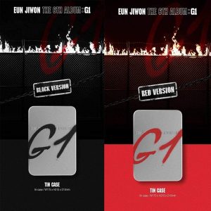 YG Entertainment EUN JI Won – EUN JIWON The 6TH Album : G1 [Red+Black ver. Set] (Vol.6) 2 CD+2 Photobook+2 Tin Case+2 Accordion Photo Postcard+2 Sticker+2 Photocard+1 Folded Poster