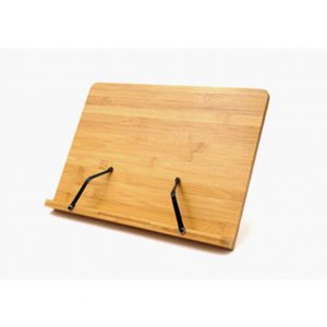 TULGIGS Angle Adjust Bamboo Book Stand Reading Rest Bookrest Cookbook Holder for Textbook Music Score Desk Laptop