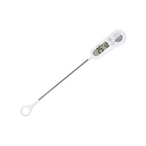 Dretec Digital  Water Resistant Cooking Thermometer with Alarm for Cooking, White O-263